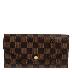 مملوكة مسبقًا Louis Vuitton Damier Ebene Canvas Sarah Wallet