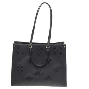 Louis Vuitton Black Monogram Empreinte Leather Onthego GM Bag