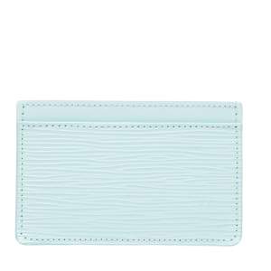 Pre Owned Louis Vuitton Light Blue Epi Leather Card Holder