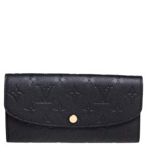 مملوكة مسبقًا Louis Vuitton Black Monogram Empreinte Curieuse Wallet