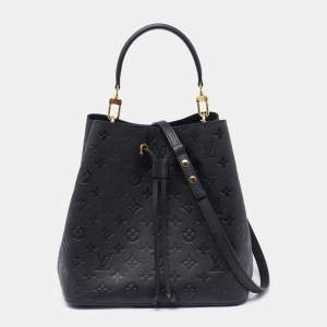 Pre Owned Louis Vuitton Black Monogram Empreinte NéoNoé MM Bag