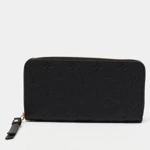 Louis Vuitton Black Monogram Empreinte Leather Zippy Wallet