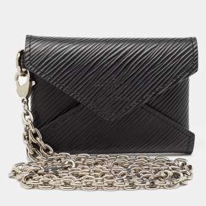 Louis Vuitton Black Epi Leather LV Pop Kirigami Necklace