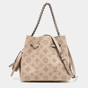 Pre Owned Louis Vuitton Gallet Monogram Mahina Leather Bella Bag