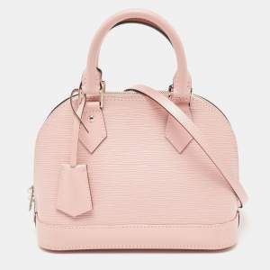 Pre Owned Louis Vuitton Rose Ballerine Epi Leather Alma BB Bag
