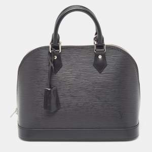 Pre Owned Louis Vuitton Black Epi Leather Alma PM Bag