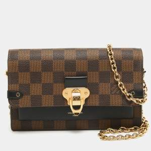 Louis Vuitton Damier Ebene Canvas Vavin Chain Wallet 