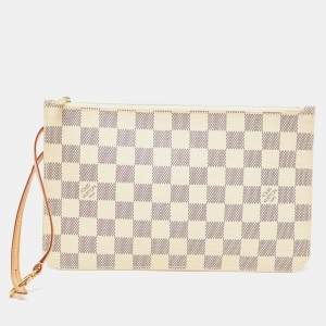 Louis Vuitton Damier Azur Canvas Neverfull PM Zipped Pochette