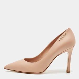 Louis Vuitton Beige Leather Urban Twist Pumps Size 38.5