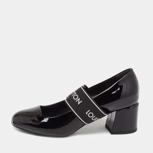 Pre Owned Louis Vuitton Black Patent Leather Uncover Pumps Size 36