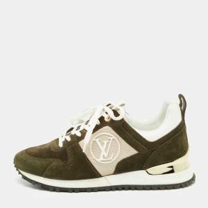 Louis Vuitton Tri Color Suede, Mesh and Leather Run Away Low-Top Sneakers Size 38