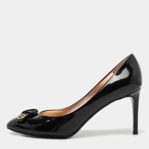 Louis Vuitton Black Patent Leather Fiance Pumps Size 39