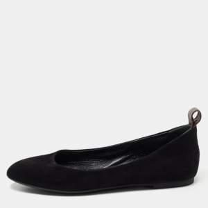 Louis Vuitton Black Suede Ballet Flats Size 35