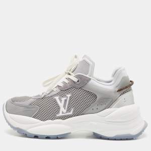Louis Vuitton Grey PVC and Mesh Low Top Sneakers Size 38