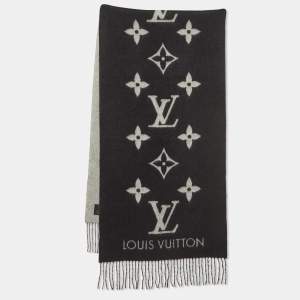 Louis Vuitton Black Cashmere Reykjavik Scarf