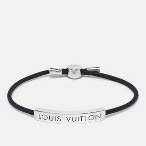 Pre Owned Louis Vuitton Space Stainless Steel Cord Bracelet