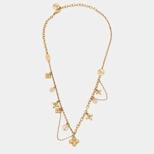 Louis Vuitton  Blooming Supple Gold Tone Necklace