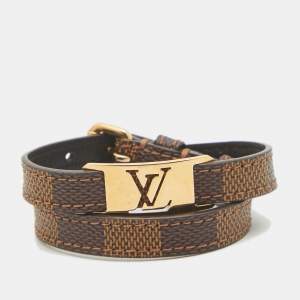 Louis Vuitton Sign It Canvas Gold Tone Bracelet