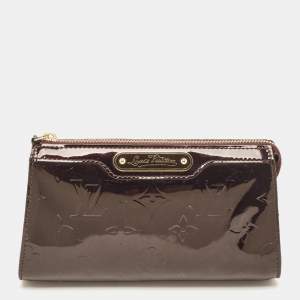 Pre Owned Louis Vuitton Amarante Monogram Vernis Trousse Cosmetic Pouch