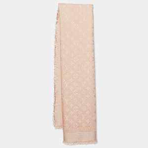 Louis Vuitton Natural Monogram Silk & Wool Shawl