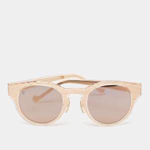 Louis Vuitton Bronze/Black Mirrored Epi Rosalie Round Sunglasses