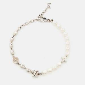 Louis Vuitton Pearls Fusion Silver Tone Bracelet