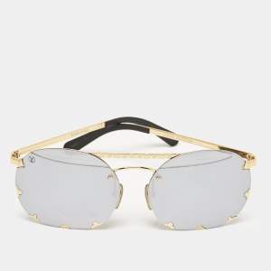 Pre Owned Louis Vuitton Grey Mirrored Z0959U Diva Round Sunglasses