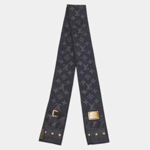 Louis Vuitton Grey Silk Monogram Denim Print Bandeau 