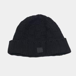 Pre Owned Louis Vuitton Black Cashmere Bonnet Helsinki Knit Beanie 