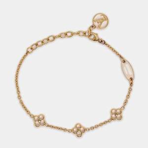 Louis Vuitton Flower Full Gold Tone Station Bracelet