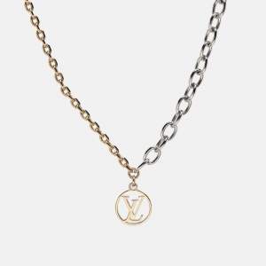 Louis Vuitton Gold/Silver Tone Logomania Necklace