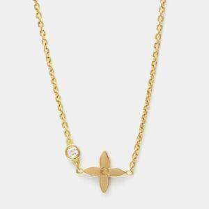 Louis Vuitton Monogram Idylle Pink Gold 18K Diamond Pendant Necklace