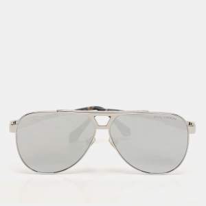 Pre Owned Louis Vuitton Silver Tone Z1673W Evidence Metal Pilot Sunglasses