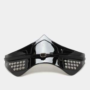 Louis Vuitton Black Vernis Leather Louise Corset Belt 70CM