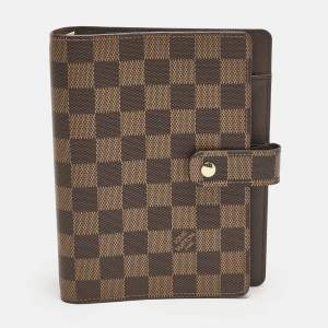 Louis Vuitton Damier Ebene Canvas Medium Ring Agenda Cover