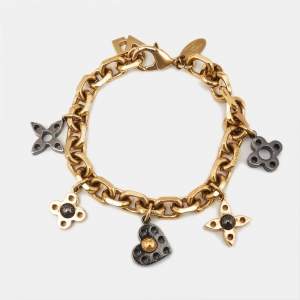 Louis Vuitton Love Letter Timeless Two Tone Charm Bracelet