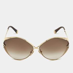 Louis Vuitton Gold Tone/Brown Gradient Z0410U Laurel Sunglasses