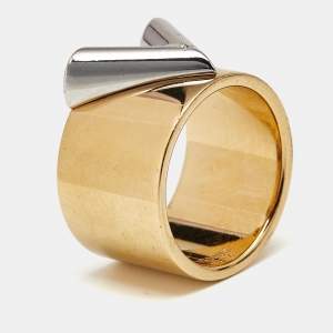 Louis Vuitton Essential V Two Tone Ring Size 54