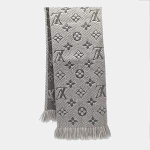 Louis Vuitton Grey Logomania Silk Scarf