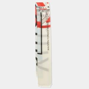 Louis Vuitton Limited Edition White Silk Blend Series 3 Shawl