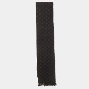 Louis Vuitton Black Gradient Wool Scarf