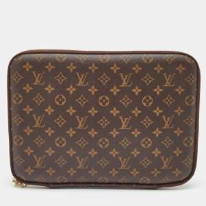 Pre Owned Louis Vuitton Monogram Canvas Laptop Sleeve