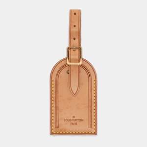 Pre Owned Louis Vuitton Vachetta Leather Luggage Name Tag