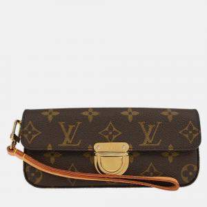 Pre Owned Louis Vuitton Brown Monogram Pochette Lagoon Glasses Case
