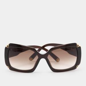 مملوكة مسبقًا نظارة شمسية لوي فيتون Z0366W هورتينسيا بني داكن مربعة