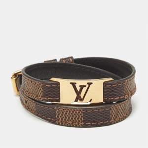 مملوكة مسبقًا Louis Vuitton Sign It Canvas Gold Tone Bracelet