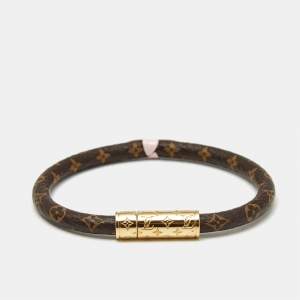 مملوكة مسبقًا Louis Vuitton Daily Confidential Monogram Canvas Two Tone Metal Bracelet