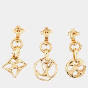 Pre Owned Louis Vuitton Boucles D'Oreilles Crazy In Padlock Earrings Gold Plated