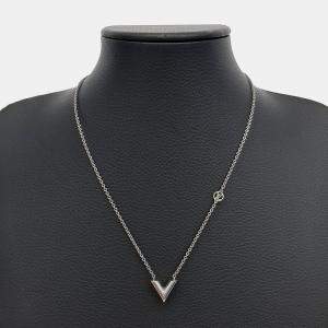 مملوكة مسبقًا Louis Vuitton Silver Essential V Supple Necklace
