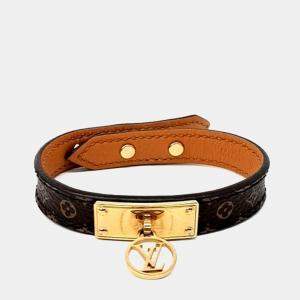 مملوكة مسبقًا Louis Vuitton Brown Coated Canvas Logomania Bracelet